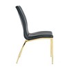 Dining Chairs Set Of 4, Tall Back Kitchen Side Chair, Faux Leather Sponge Upholstered Chair With Gold Metal Legs For Home Kitchen Restaurant - 4 of 4