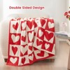 Snuggle Sac Love Heart Throw Blanket Soft Knitted Blanket Cozy Decorative Throw, Valentine’s Romantic Gifts 50x60 inches - 3 of 4
