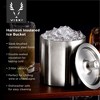 Viski Harrison Stainless Steel Ice Bucket for Restaurants or Home Bars, Insulated Ice Bucket with Lid for Bottles, Stainless Steel Bucket Set of 1 - 2 of 4