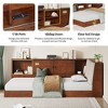 Twin Size L-shaped Daybed with Storage Bookcase and Upholstered Headboard - 4 of 4