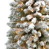 9ft. Flocked Pencil Artificial Christmas Tree with 600 Clear Lights and 896 Branches – Sleek Snowy Holiday X-Mas Tree - 3 of 4