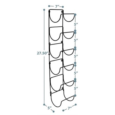Matte Black Wall Mounted 6-Tier Iron Towel Rack