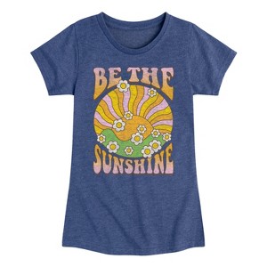 Girls' - Instant Message - Retro Be The Sunshine Fitted Short Sleeve Graphic T-Shirt - 1 of 4