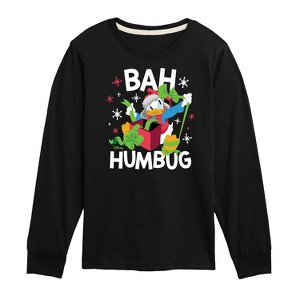 Boys' - Disney - Donald Duck Bah Humbug Christmas Long Sleeve Graphic T-Shirt - 1 of 4