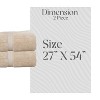 Home Weavers Elegance Essentials 550GSM 100% Cotton Zero Twist Super Absorbent Bath Towel Set - 2 of 4