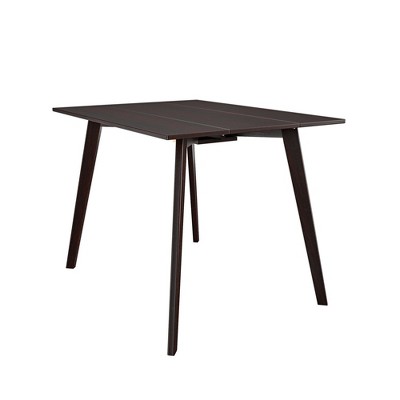 COSCO 30" x 48" Wooden Drop Leaf Multi-Purpose Table, Dark Mahogany