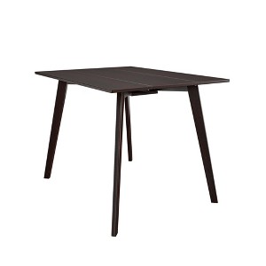 COSCO 30" x 48" Wooden Drop Leaf Multi-Purpose Table, Dark Mahogany - 1 of 4