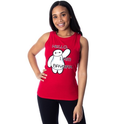 Disney Women's Juniors Big Hero 6 Hello I'm Baymax Muscle Tank Top
