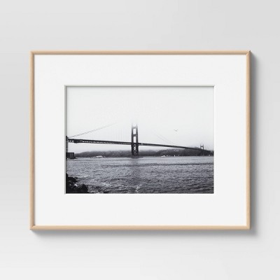 16.55" x 20.55" Matted Narrow Rounded Gallery Frame Mid-Tone Natural - Project 62™
