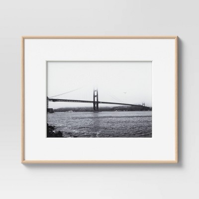 Image of 16" x 20" Matted to 11" x 14" Narrow Rounded Gallery Frame Mid-Tone Natural - Project 62™
