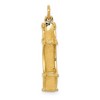 Black Bow Jewelry 14k Yellow Gold 3-D Golden Gate Bridge Charm - 2 of 4