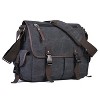Vintage Canvas 15 inch Laptop Messenger Bag College Computer Satchel Shoulder Bag Travel Office Briefcases - 2 of 4