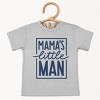 The Juniper Shop Mama's Little Man Toddler Short Sleeve Tee - 4T - Heather Grey - 2 of 4