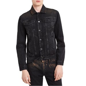Calvin Klein Mens Distressed Copper Denim Jacket - 1 of 1
