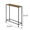Syemin End Tables Small Side Table, Modern Accent Nightstand, Narrow Side Table, Living Room Tables, Sofa Table, Brown, 20.75"*6"*22.5" - 4 of 4