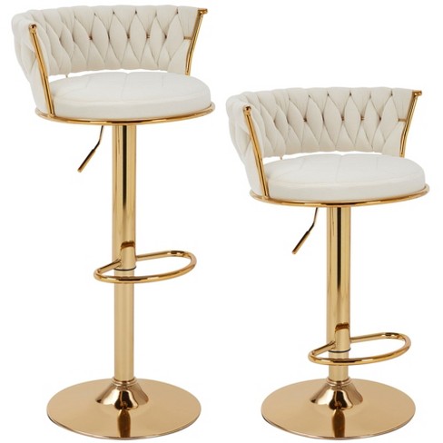 Vecelo Adjustable Barstools Set, White Set Of 2 : Target