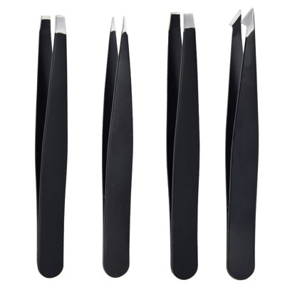 Tweezers Set - Professional Stainless Steel Tweezers for Eyebrows - Great Precision for Facial Hair