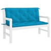 vidaXL Garden Bench Cushion Set of 2 Light blue - 4 of 4