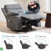 Swivel Rocker Recliner Chair with Massage and Heat 360° Oversized Recliner Single Sofa Seat - 3 of 4