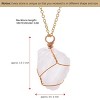 Natural Stone Chain Irregular Healing Crystal Raw Quartz Handmade Wrapped Gemstone Necklace for Women Men - 4 of 4