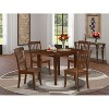 HomeStock 5-Pc Mahogany Finish Solid Wood Top - Dining Room Set - Seats 4 - 2 of 4