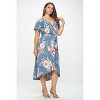 WEST K Womens Georgia Plus Size Flutter Sleeve High Low Hem Dress - 2 of 4