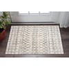HomeRoots 3' X 5' Gray and Ivory Southwestern Shag Power Loom Distressed Area Rug - 2 of 4