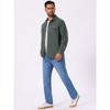 INSPIRE CHIC Men's Button Down Long Sleeve Point Collar Casual Cargo Work Shirt - 2 of 4