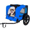 KTMBDW Pet Trailer, Holds Pets Up to 50 or 100 lb, Universal Coupler, Folding Frame, Quick-Release Wheels, Rear Doggy Door, Bike Trailer for Pets - 2 of 4