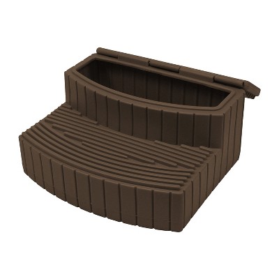 Oak Brown 2-Step Plastic Storage Step