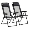 ALEXOUN Set of 2 Outdoor Camping Lounge Chair Portable Folding Chair with 7 Level Adjustable Backrest & Metal Frame,Headrest,300 Lbs Capacity - 4 of 4