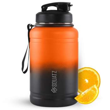 SQUATZ 74 Oz Neptune Series Steel Water Bottle, Stainless Double Wall Vacuum Insulated Jug with Handle Strap