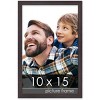 PosterPalooza | Photo Size Textured Brown Picture Frame - UV Acrylic, Foam Board Backing, Hanging Hardware - 2 of 4