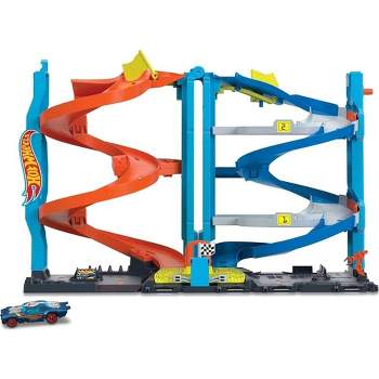 Hot Wheels City Transforming Race Tower Playset, Track Set with 1 Toy Car