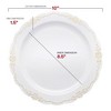 Smarty Had A Party White w/ Gold Vintage Rim Plastic Dinnerware Set - 120 Sets - 3 of 4