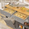 Tangkula Tilt Out Trash Can Cabinet w/ Outlets 2 Drawers Adjustable Shelf Anti-Tipping Kit - 4 of 4