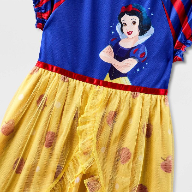 Girls&#39; Disney Snow White Dress-Up NightGown - Blue/Yellow, 3 of 4