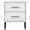 vidaXL Bedside Cabinet with Metal Legs White Solid Wood Pine OSLO - 4 of 4