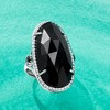 Ross-Simons Black Onyx, 0.40 ct. t.w. Black Spinel and .40 ct. t.w. White Topaz Cocktail Ring in Sterling Silver - 4 of 4