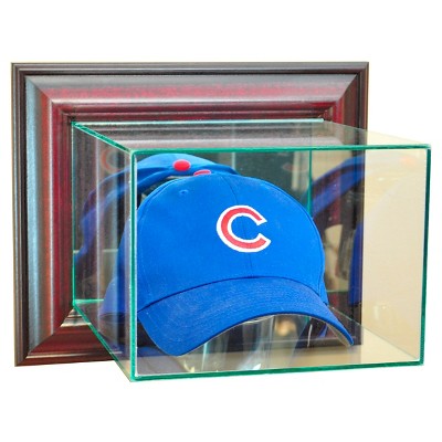 Perfect Cases - Wall Mounted Cap and Hat Display Case - Cherry Finish