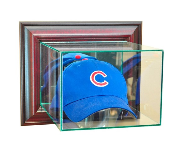 Perfect Cases - Wall Mounted Cap and Hat Display Case - Cherry Finish