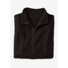 Woman Within Women's Plus Size Cabled Zip-Front Cardigan - image 3 of 4