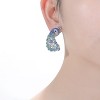 Guili Sterling Silver White Gold Plated Multi-Colored Cubic Zirconia Peacock Stud Earrings, a Vibrant and Regal Jewelry Piece for a Luxe Look - 2 of 2