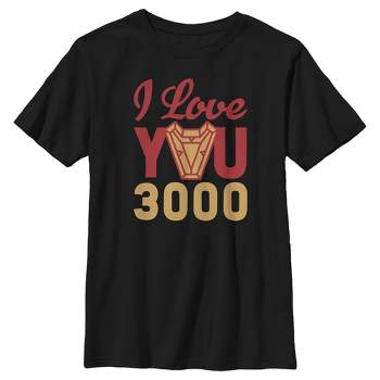Girl's Marvel Iron Man I Love You 3000 Arc Reactor T-shirt - Black ...