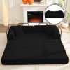 Mjkone Convertible Pull Out Sleeper Sofa Bed with Pillows&Movable armrest,Folding Mattress Couch, Removable Washable Floor Sofa - 3 of 4