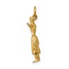 Black Bow Jewelry 14k Yellow Gold 3D Hula Dancer Pendant - 2 of 4