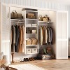 Aheaplus Over Washer and Dryer Storage Organizer, 8FT Wall Mounted Laundry Room Closet System with Hanging Rods - 4 of 4