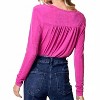 Women's Baylee Wrap Long Sleeve Bodysuit - WISTERIA LANE - 3 of 4