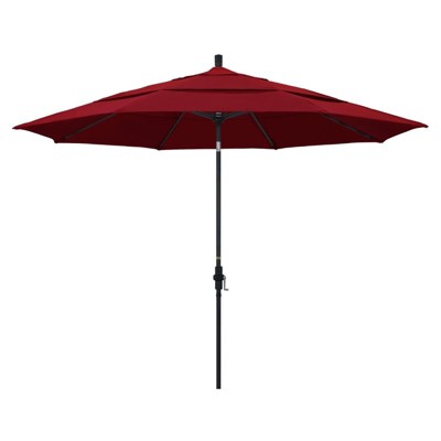 red patio umbrella