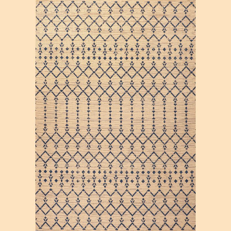 Ourika Moroccan Geometric Textured Weave Indoor/Outdoor Area Rug - JONATHAN Y, 2 of 14